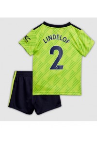Manchester United Victor Lindelof #2 Babyklær Tredje Fotballdrakt til barn 2022-23 Korte ermer (+ Korte bukser)